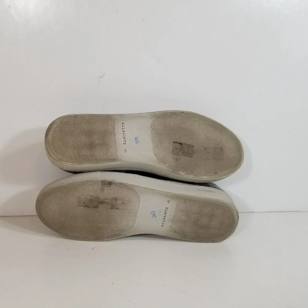 AllSaints Men Rustic Slip On Loafers Size 41